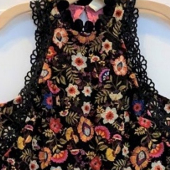 Anthropologie Maeve Kirstie Embroidered Floral Sleeveless Top - Picture 2 of 5